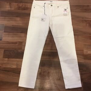 NWT Paige Denim Skyline Ankle Peg Leg Skinny Jeans Size 32 White